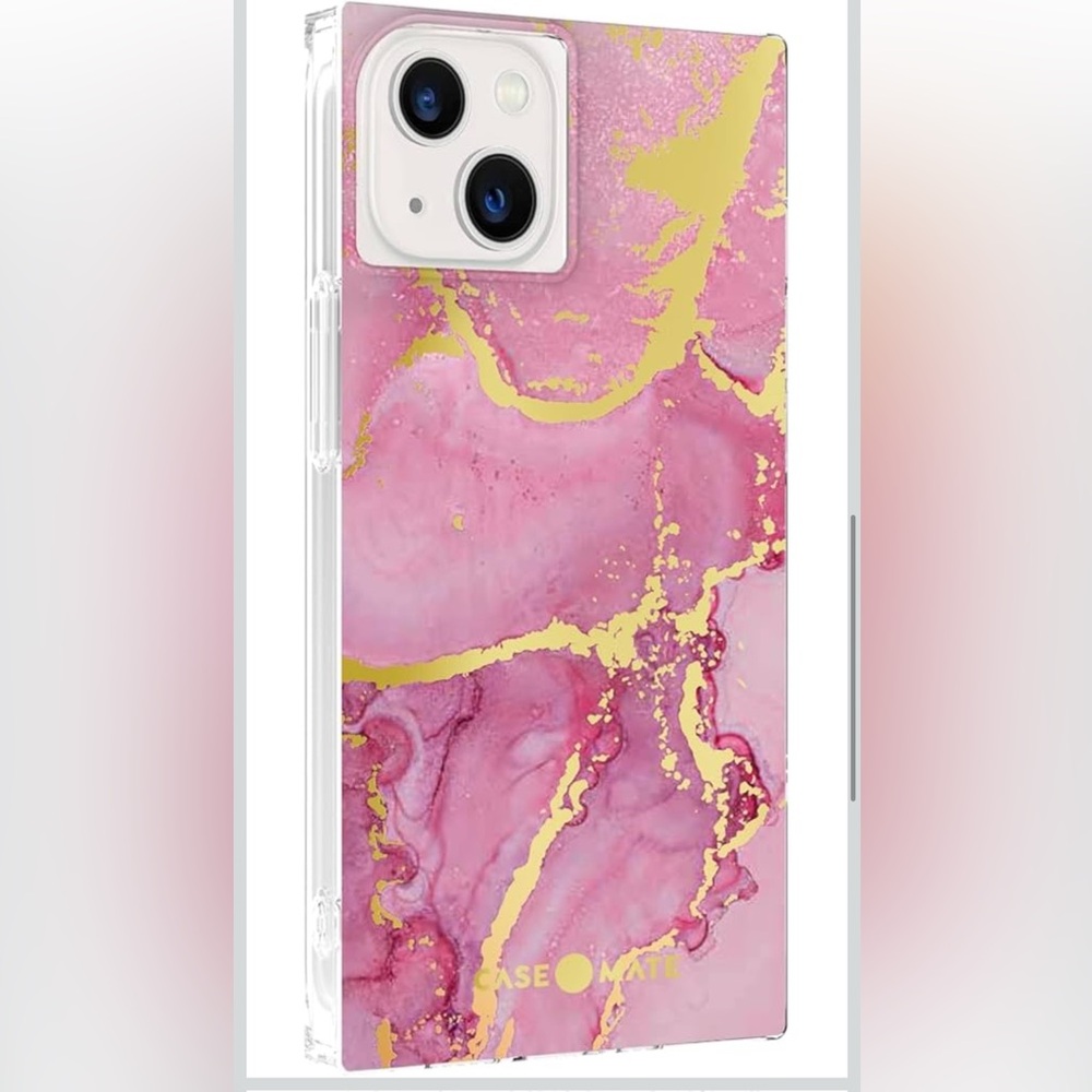 Case-Mate Pink and Gold Marble iPhone 13 Case